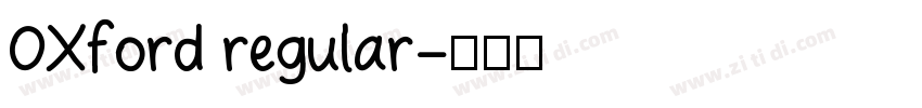 OXford regular字体转换
